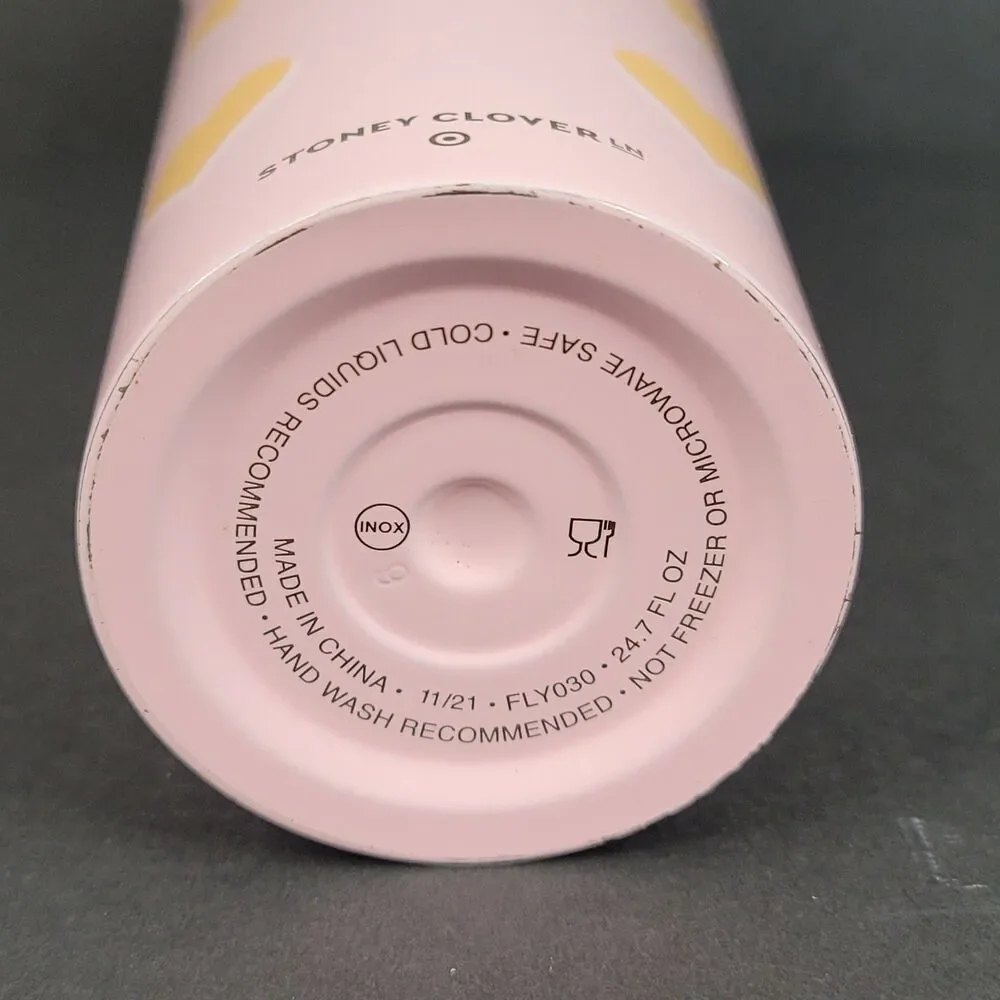 Stoney Clover Lane x Target Hearts Tumbler Stainless Steel 23oz Pink Yellow Lid